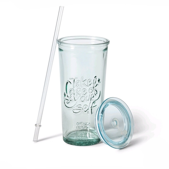 Target Dining 69oz Take Care Of Yourself Recycled Glass Tumbler